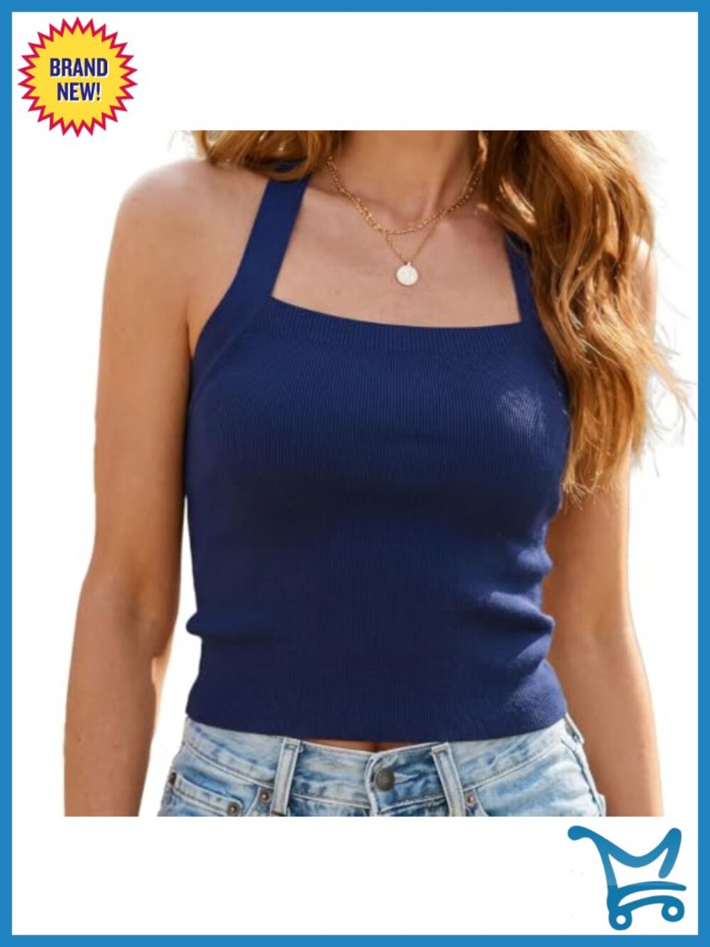 Women Halter Neck Backless Sleeveless Tank Top Ribbed Knit Y2K